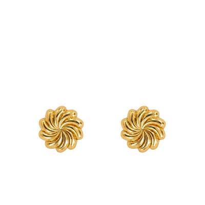 375 Yellow Gold Spiral Earrings - Emanessence