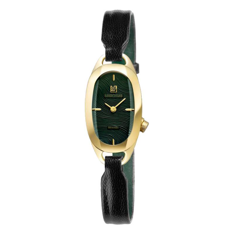 Draped Oblong Emerald Watch - March LAB