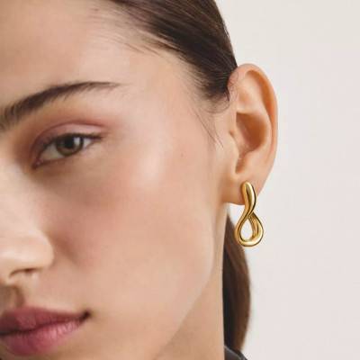 Classics Yellow Gold-Tone Metal Drop Earrings - H2362-M01-39 - Thomas Sabo