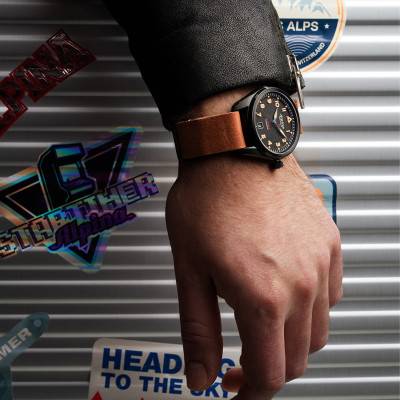 Montre Startimer Pilot Automatic 40 mm AL-525BW4SB36 - Alpina