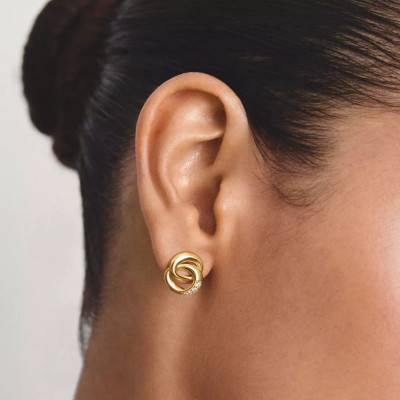 Gold-Tone Metal & Zirconium Oxide Together Earrings - H2352-M01-14 - Thomas Sabo
