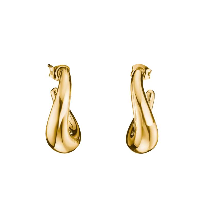 Gold-Plated Metal Classics Twisted Hoop Earrings - CR768-M01-39 - Thomas Sabo
