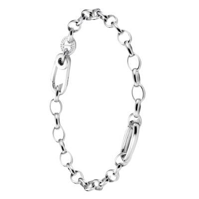 Silver-Plated Charm Club Connect Bracelet, Length 17 or 19 cm - C1202-M02-21 - Thomas Sabo