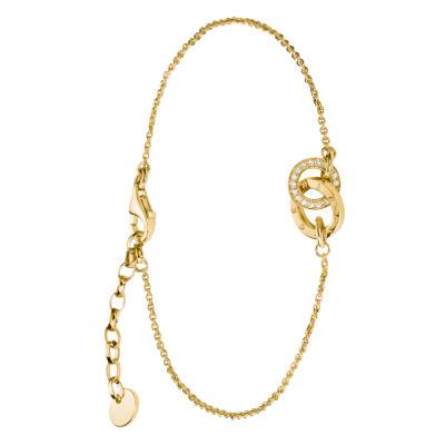 Bracelet Together en Métal Doré & Oxydes de Zirconium, Longueur de 16 cm à 19 cm - A2239-M01-14-L19V - Thomas Sabo