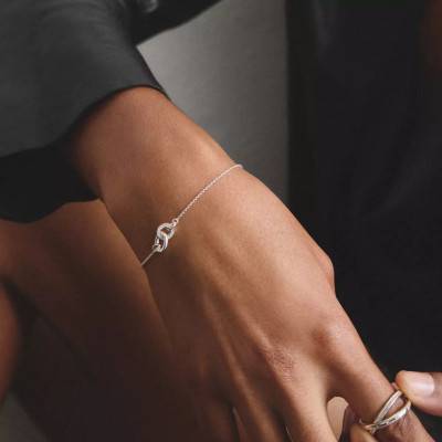 Bracelet Together en Argent 925 & Oxydes de Zirconium, Longueur de 16 cm à 19 cm - A2239-051-14-L19V - Thomas Sabo