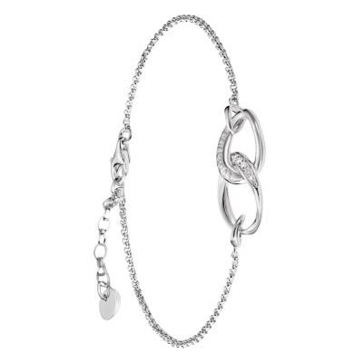 Bracelet Together Anneaux Entrelacés en Argent 925 & Oxydes de Zirconium, Longueur de 16 cm à 19 cm - A2233-051-14-L19V - Thomas Sabo