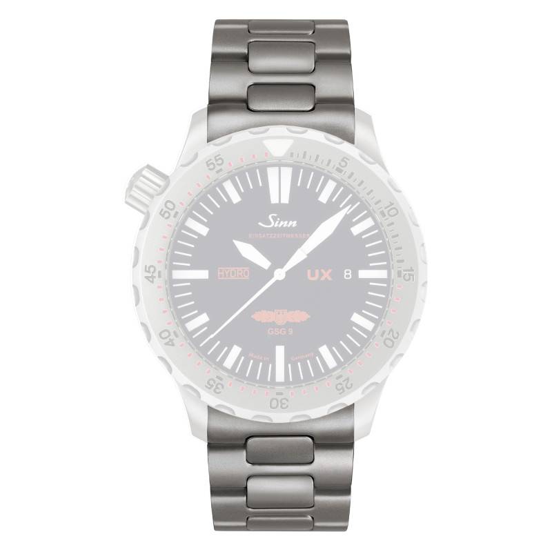 Bracelet de montre massif en acier inoxydable microbillé avec technologie TEGIMENT pour UX GSG 9 - Sinn