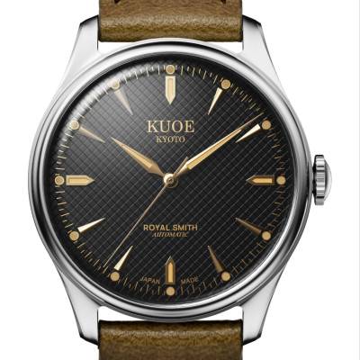 Montre Royal Smith 90-006 Silver Case Black Dial Large - Kuoe Kyoto