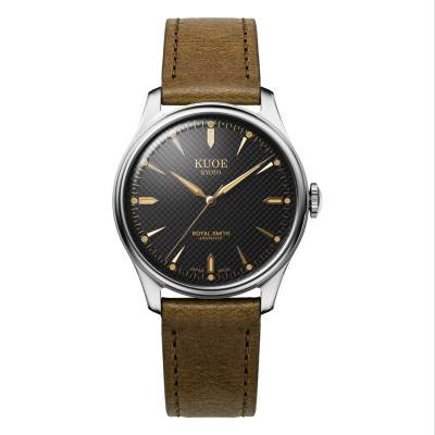 Montre Royal Smith 90-006 Silver Case Black Dial Large - Kuoe Kyoto