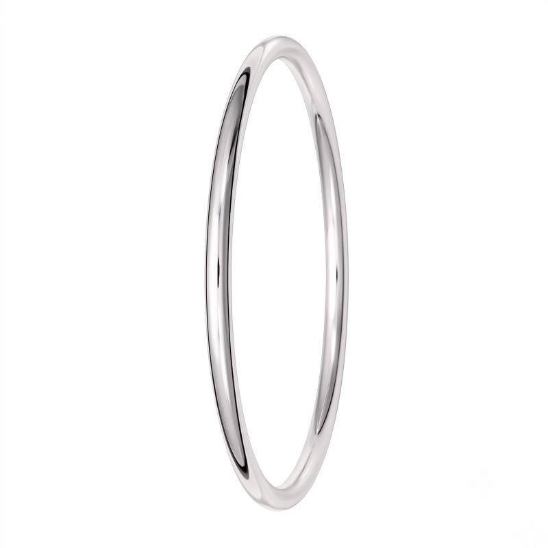 925 Silver Bangle Bracelet, Diameter 60 mm to 65 mm, Width 4 mm - Artemis
