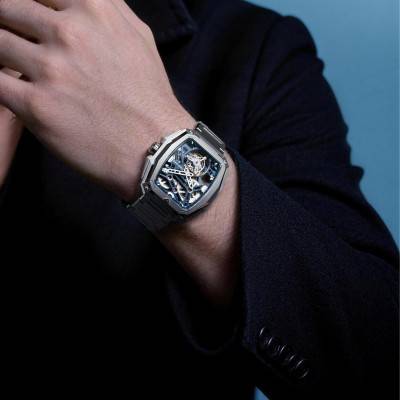 Montre Hunter Tourbillon Blue Z037-TIBU-1T6B - Ciga Design