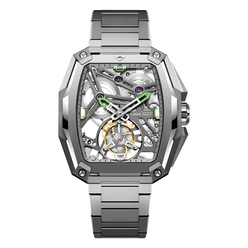 Montre Hunter Tourbillon Silver Z037-TT01-1G6B - Ciga Design