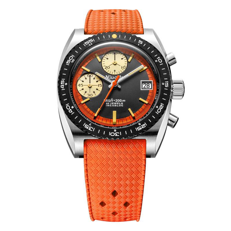 Montre Autochron Orange 77004A - Nivada Grenchen