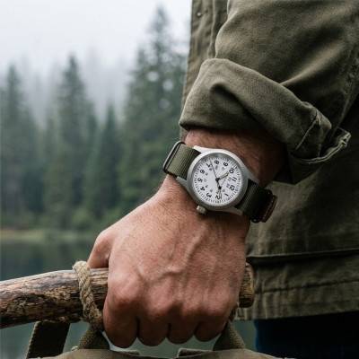 Montre Khaki Field Mechanical White Dial H69439411 - Hamilton