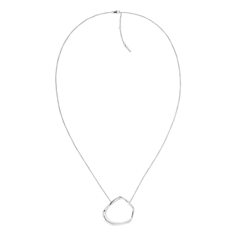 Stainless Steel Fluid Form Necklace Adjustable Length 76 cm - 35000968 - Calvin Klein