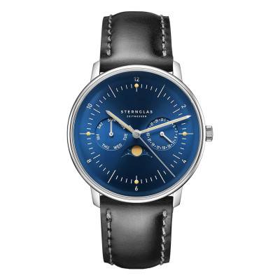 Naos Moonphase Midnight Blue S01-NM06-BR02 Watch - Sternglas