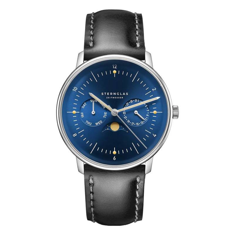 Naos Moonphase Midnight Blue S01-NM06-BR02 Watch - Sternglas