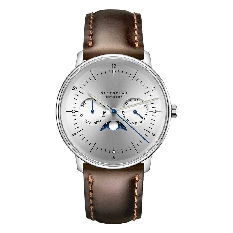 Montre Naos Moonphase Moon Silver S01-NM52-BR03 - Sternglas