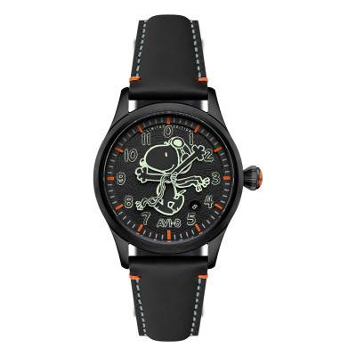Montre Flyboy Engineer Automatic Peanuts Snoopy Flying ACE Monotone Obsidian Ace Limited Edition AV-4156-02 - Avi-8