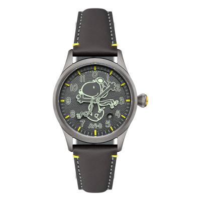 Montre Flyboy Engineer Automatic Peanuts Snoopy Flying ACE Monotone Grey Glider Limited Edition AV-4156-03 - Avi-8