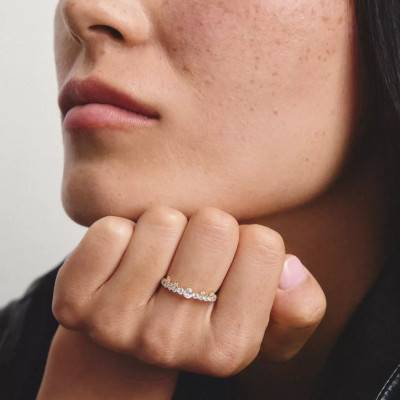 Gold-Plated Metal & White Cubic Zirconia Midnight Sky Ring - TR2552-M01-14 - Thomas Sabo