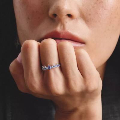 Bague Midnight Sky en Argent 925, Cristaux Bleus & Oxydes de Zirconium - TR2552-166-1 - Thomas Sabo