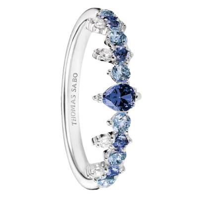 Bague Midnight Sky en Argent 925, Cristaux Bleus & Oxydes de Zirconium - TR2552-166-1 - Thomas Sabo