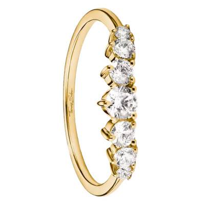 Bague Midnight Sky en Métal Doré & Oxydes de Zirconium Ronds - TR2551-M01-14 - Thomas Sabo