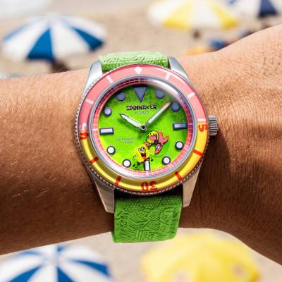 Fleuss Automatic Green Stainless Steel Watch SpongeBob SquarePants Shell Mates Patrick Limited Edition 43mm SP-5160-06 - Spinnaker