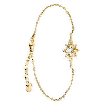 Midnight Sky Gold Metal Bracelet with White Zirconium Oxides, 16 to 19 cm - A2246-M01-14 - Thomas Sabo
