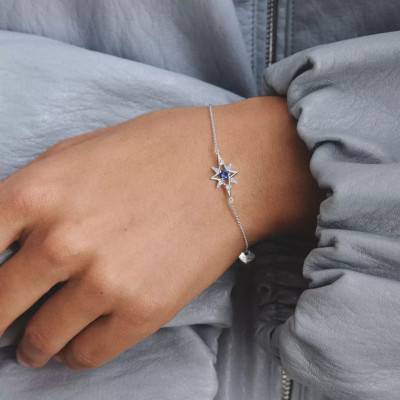 Midnight Sky 925 Sterling Silver, Blue Crystal & White Zirconia Bracelet, 16 cm to 19 cm - A2246-166-1 - Thomas Sabo