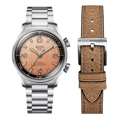 Sombrero 90-011 Salmon Linen Textured Dial Watch - Kuoe Kyoto