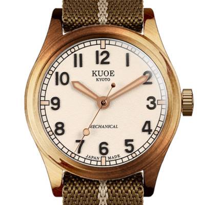 OLD SMITH 90-002 38mm Bronze Case Ivory Dial Watch - Kuoe Kyoto