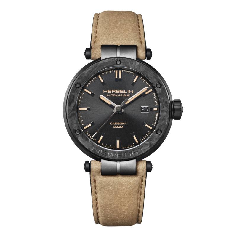 Newport Automatic Carbon Titanium Watch 1788CTN143SA - Herbelin