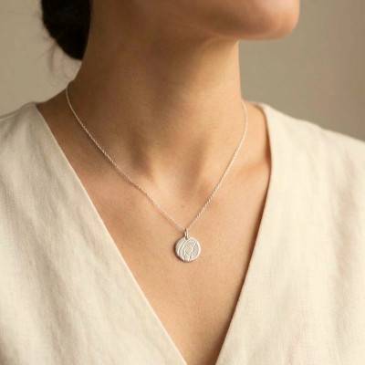 Médaille Vierge en Prière en Argent 925, Diamètre 16 mm - Lumiosa