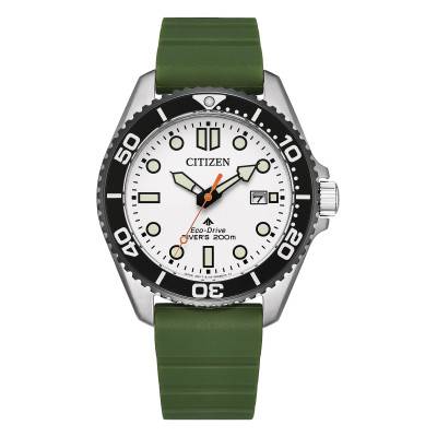 White Promaster Marine Eco-Drive Diver Watch BN0265-00A - Citizen