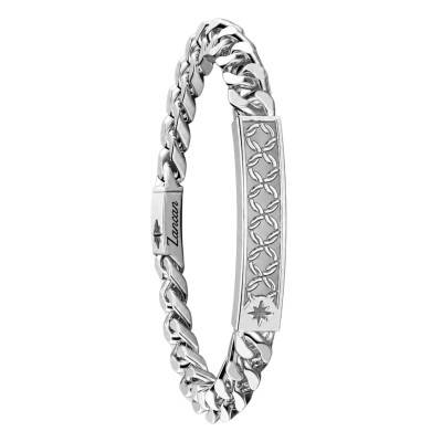 925 Silver Cosmopolitan Curb Chain Bracelet, 19 cm to 21 cm - EXB650 - Zancan