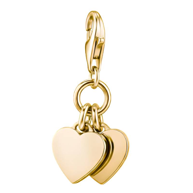 Pendentif Charm Doubles Cœurs en Métal Doré - 0836-M01-39 - Thomas Sabo