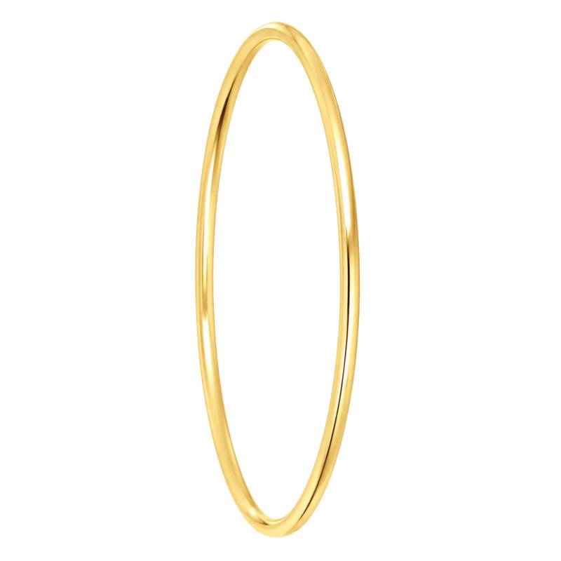 Bracelet Jonc Fil Rond en Or Jaune 375, Diamètre 45 mm, Largeur de 1,80 mm à 2,45 mm - Emanessence