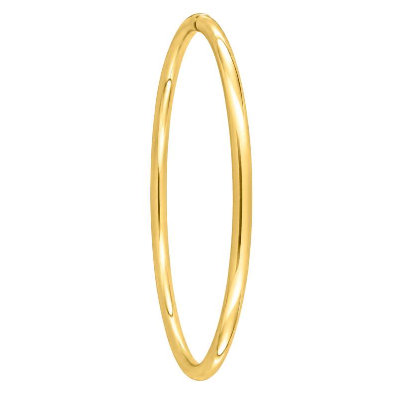 Bracelet Jonc Creux en Or Jaune 375, Diamètre 63 mm, Largeur de 2 mm à 4 mm - Emanessence
