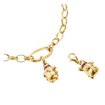 Pendentif Charm Hello Kitty Pompompurin en Métal Doré & Émail - 2255-M05-39 - Thomas Sabo