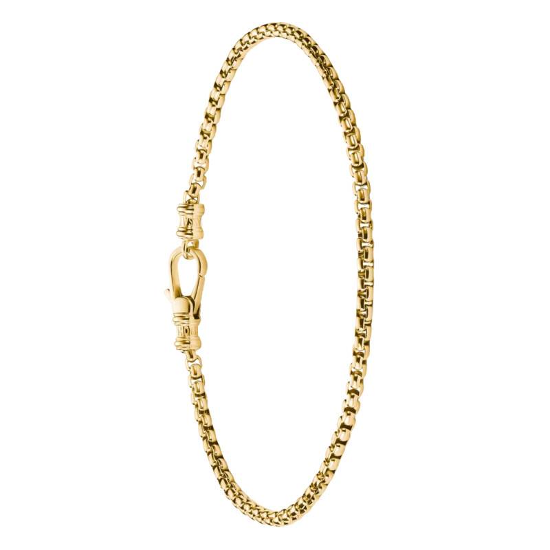 Rebel Steel Gold-Tone Steel Box Chain Bracelet, 2,70 mm Thick, 16 cm, 18 cm or 20 cm - A2249-S02-39 - Thomas Sabo