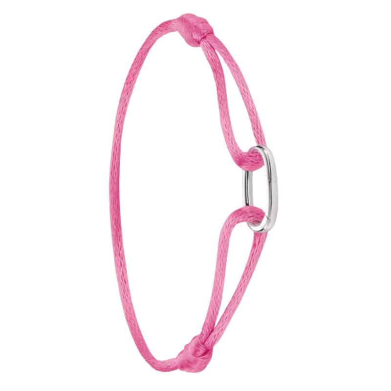 Bracelet Textile Rose Connect Ajustable en Plaqué Argent - C1210-M04-9-L24V - Thomas Sabo