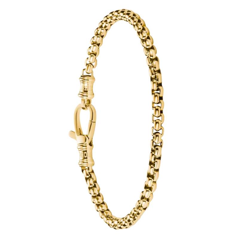 Rebel Steel Gold-Tone Steel Box Chain Bracelet, 4,00 mm Thick, 16 cm, 18 cm or 20 cm - A2250-S02-39 - Thomas Sabo