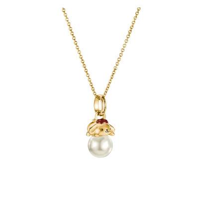 Collier Hello Kitty Pompompurin en Métal Doré & Perle, Longueur 40 cm Ajustable - KE2417-X03-14-L45V - Thomas Sabo