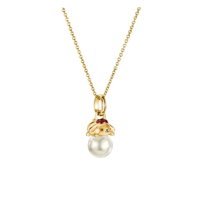 Collier Hello Kitty Pompompurin en Métal Doré & Perle, Longueur 40 cm Ajustable - KE2417-X03-14-L45V - Thomas Sabo