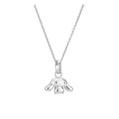Hello Kitty Cinnamoroll Silver-Plated and Enamel Necklace, Adjustable 40 cm Length - KE2415-M06-21-L45v - Thomas Sabo