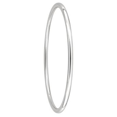 Round Wire Steel Bangle, 63 mm Diameter, 2 mm to 5 mm Wide - Naïades