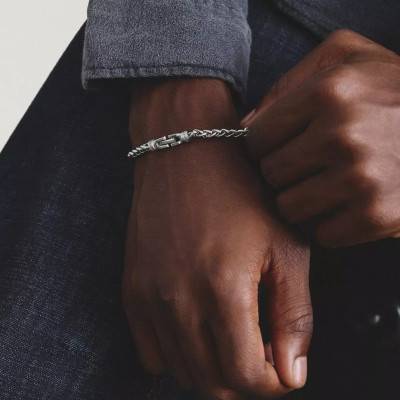 Rebel Steel Stainless Steel Twisted Bracelet, 16 cm, 18 cm or 20 cm Long - A2258-S01-53 - Thomas Sabo