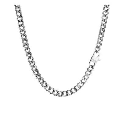 Chaîne Maille Gourmette Rebel Steel en Acier Inoxydable, Longueur 55 cm - KE2402-S01-53-L55 - Thomas Sabo